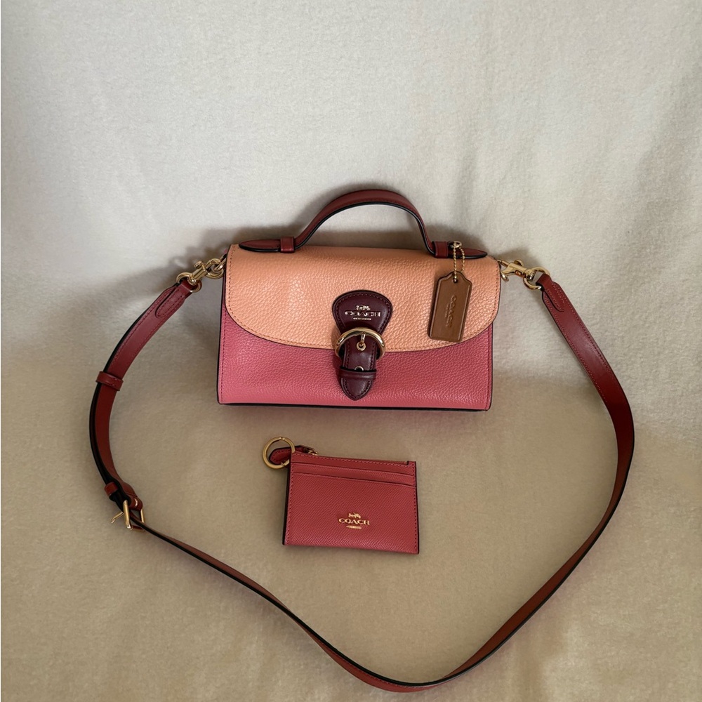 Coach Pink and Peach Crossbody Bag